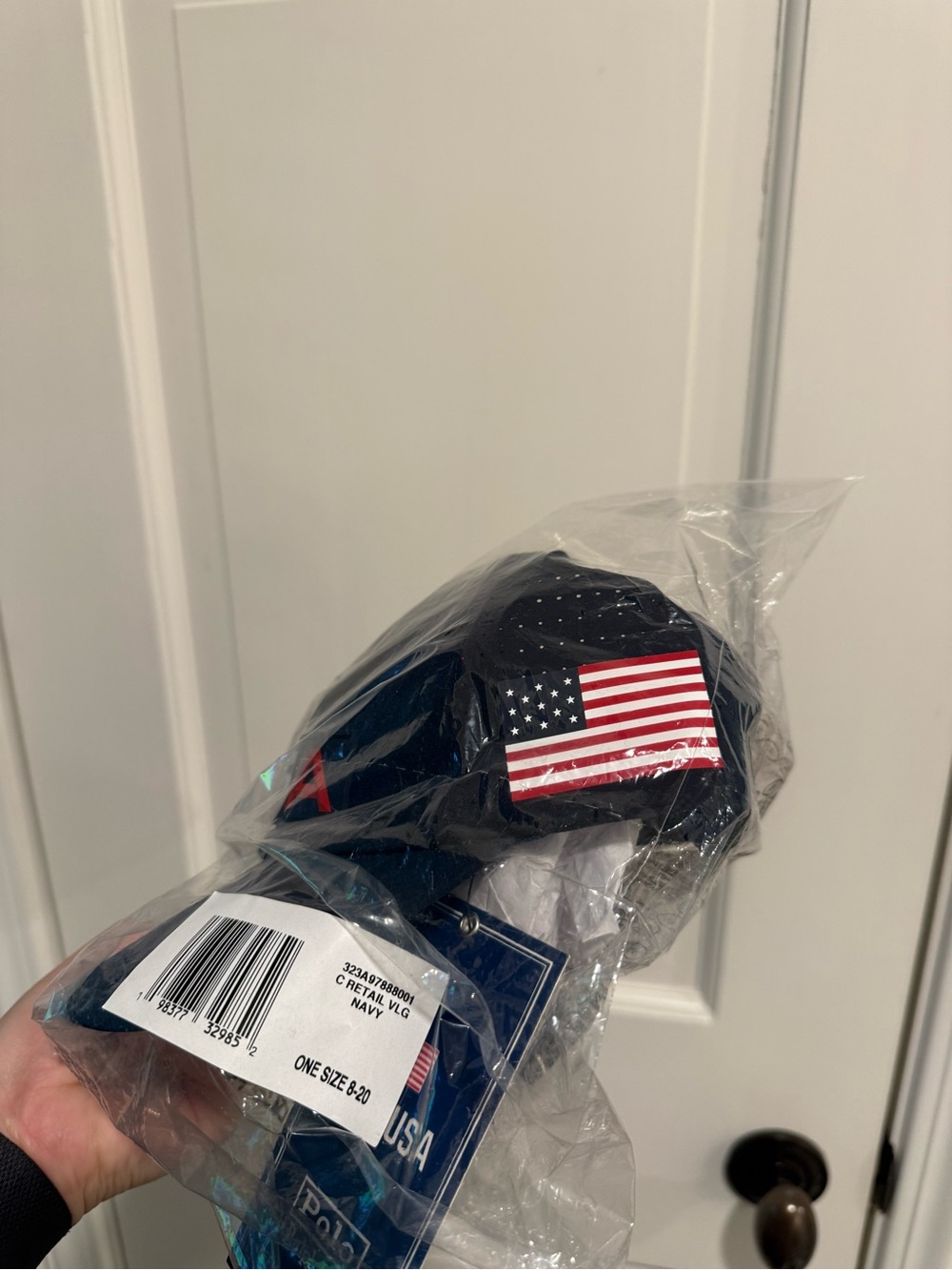 Polo by Ralph Lauren Navy Baseball Cap with American Flag Patch - Picture 3 of 5